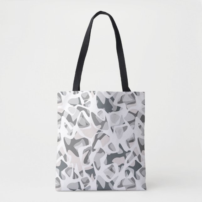 Tote Bag Points gris clair motif Abstrait tacheté (Devant)