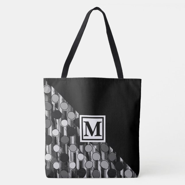 Tote Bag Points monogrammes et rétro (Devant)