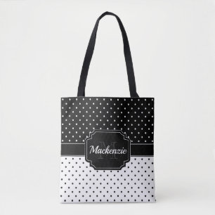 Tote Bag Points noirs et blancs