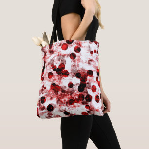 Tote Bag Points Noirs Et Rouges