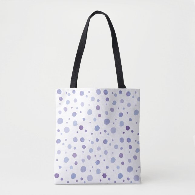 Tote Bag points noirs peints à la main (Devant)
