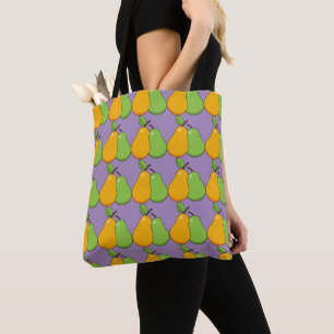 Tote Bag Poires jaunes et vertes