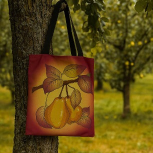 Tote Bag Poires sur un arbre