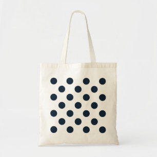 Tote Bag Pois bleu marine foncé