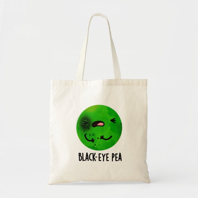 Tote Bag Pois de l'oeil noir amusant Veggie Pun (Devant)