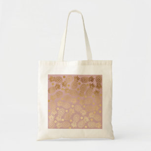 Tote Bag pois élégant de motif d'ananas d'or de faux