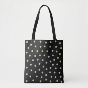 Tote Bag Pois en LtGrey Design métallique encastré look