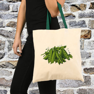 Tote Bag Pois mange-tout vintage, Aliments, Légumes sains