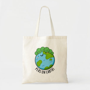 Tote Bag Pois Sur Terre Fantaisie Veggie Pun de Paix