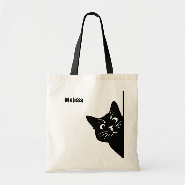 Tote Bag Poison de Peeking Black Cat (Devant)