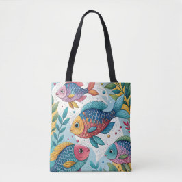 Tote Bag Poisson arc-en-ciel sous-marin