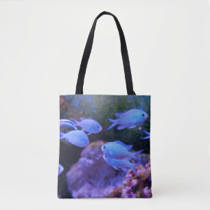 Tote Bag Poisson bleu tropical