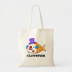 Tote Bag Poisson clownesque Funky Animal Poisson Pun