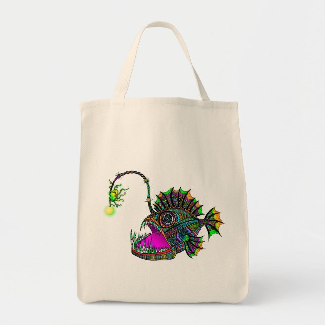 Tote Bag Poisson de pêche électrique (Devant)