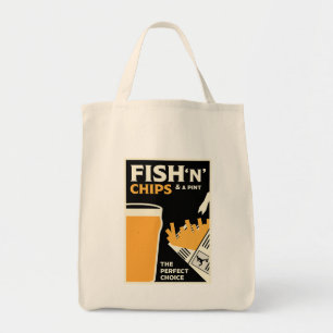 Tote Bag Poisson Et Chips Anglais
