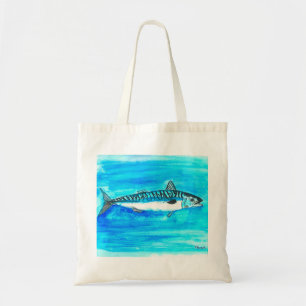 Tote Bag Poisson maquereau aquarelle océan sous la mer