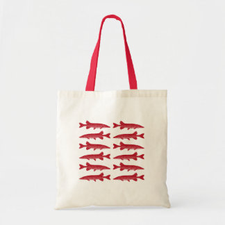 Tote Bag Poisson Maskinongé Rouge