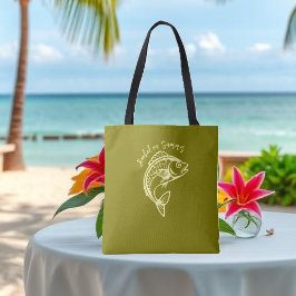 Tote Bag Poisson sur olive d'été
