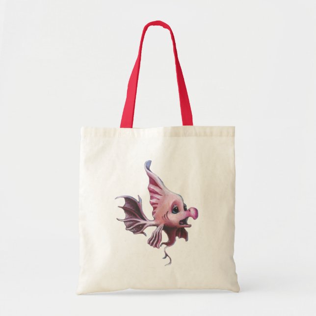 Tote Bag poissons roses (Devant)