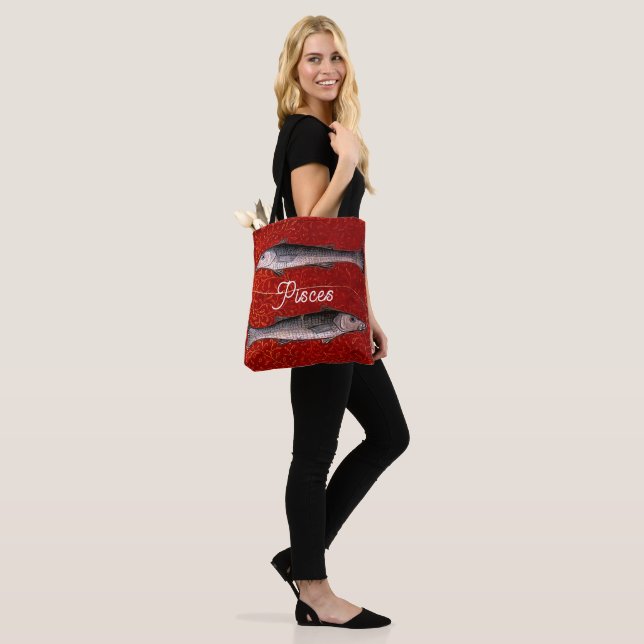 Tote Bag Poissons signe Zodiaque Poisson fête d'anniversair (Sur le modèle)