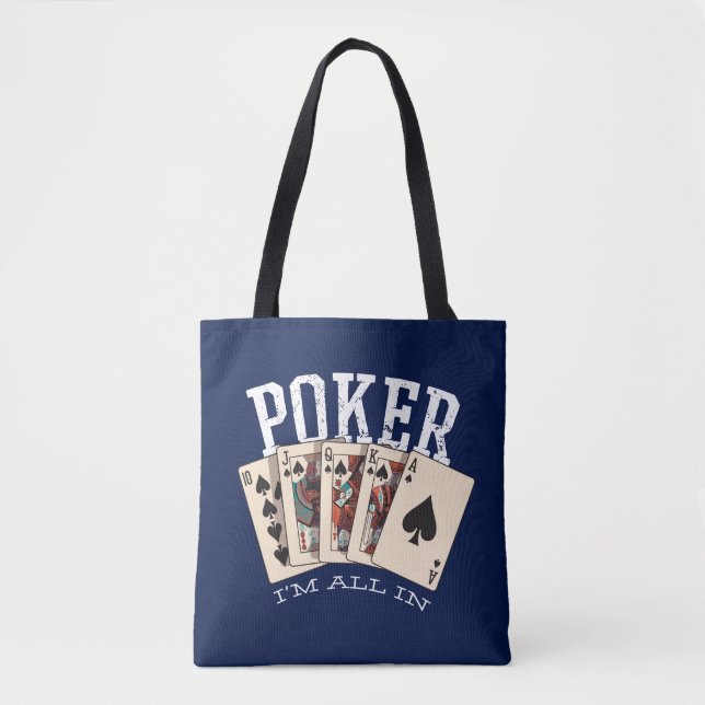Tote Bag Poker, je suis tout (Devant)