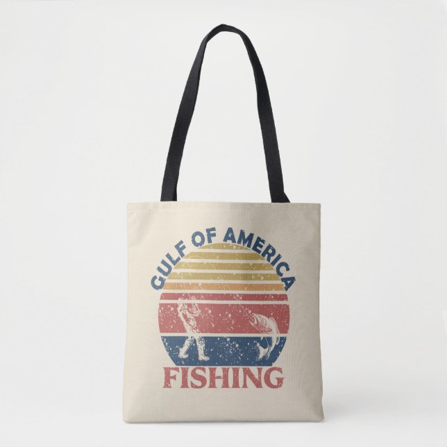 Tote Bag Pôle de pêche du golfe d'Amérique patriotique amér (Devant)