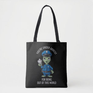 Tote Bag Policeman Alien