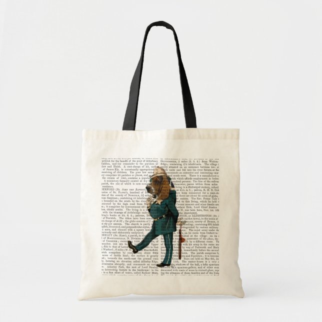 Tote Bag Policier de Basset Hound (Devant)
