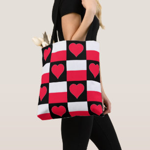 Tote Bag Pologne Drapeau Coeur Motif Patriotique Polonais P