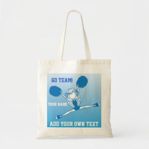 Tote Bag Pom-pom girl en silhouette bleue