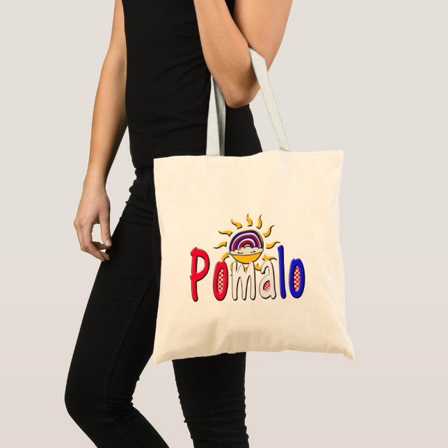 Tote Bag Pomalo - Détente croate avec soleil et arc-en-ciel (Devant (produit))