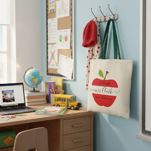 Tote Bag pomme de professeur personnalisée