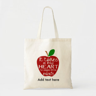 Tote Bag pomme rouge enseignant merci retraite infirmière