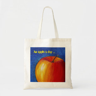 Tote Bag Pomme rouge - Peinture de la vie morte