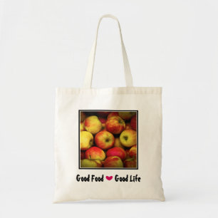 Tote Bag Pommes jaunes et rouges Bonne nourriture Bonne vie