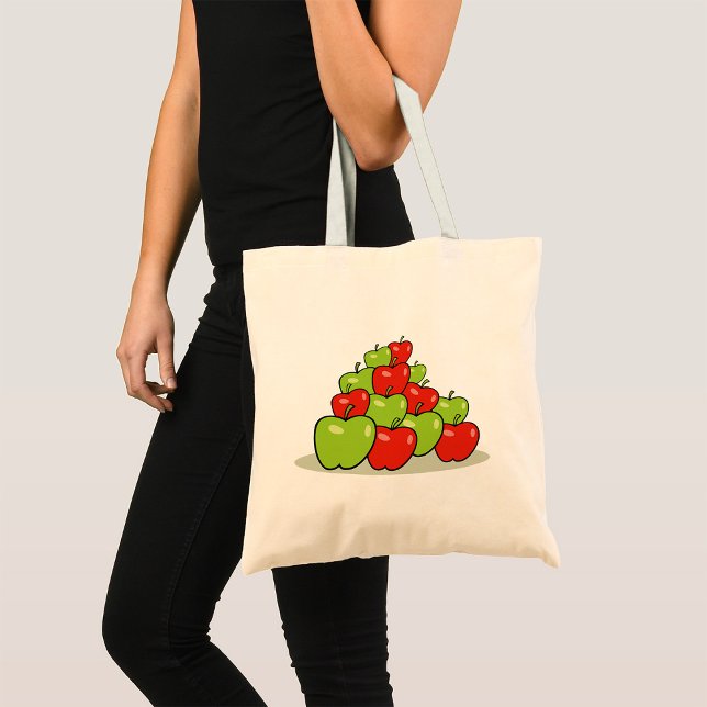 Tote Bag Pommes rouges et vertes (Créateur téléchargé)