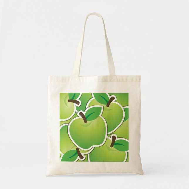 Tote Bag Pommes vertes funky (Devant)