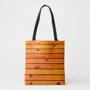 Tote Bag pont de navire classique en bois Brown