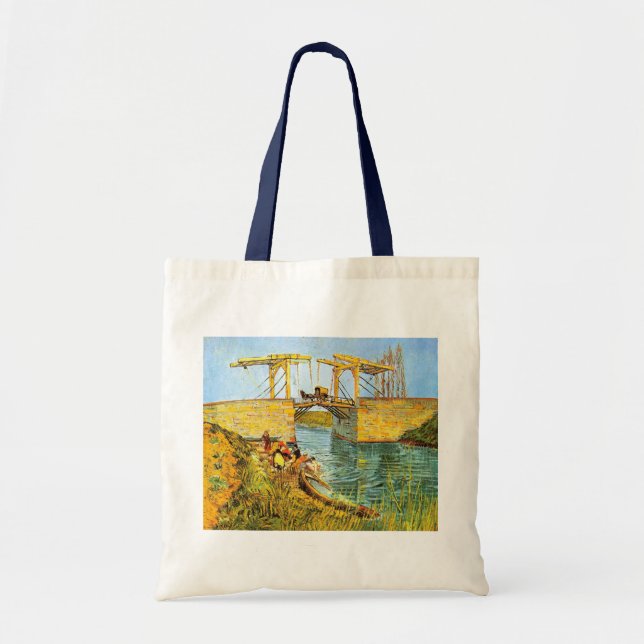Tote Bag Pont Langlois à Arles par Vincent van Gogh (Devant)