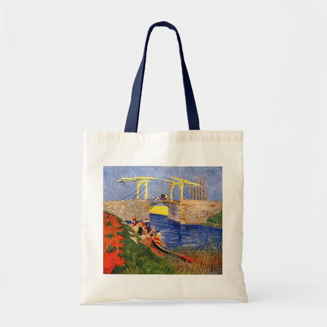 Tote Bag Pont Langlois à Arles par Vincent van Gogh (Devant)