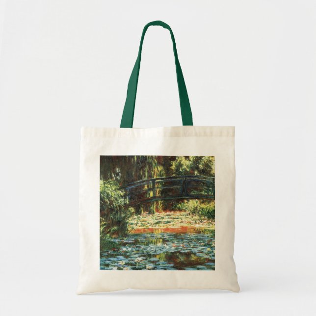 Tote Bag Pont sur l'étang Nénuphar par Claude Monet (Devant)