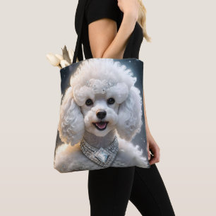 Tote Bag Poodé Blanc D'Un Million De Dollars,