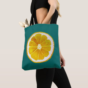 Tote Bag Pop art agrumes jaune citron d'origine
