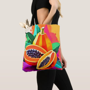 Tote Bag Pop Art Papaya découpé
