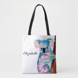 Tote Bag Pop coloré personnalisé Koala