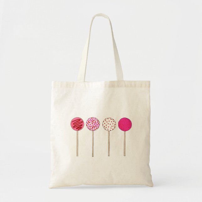 Tote Bag Pop de gâteau rose Saint Valentin Love Foodie (Devant)