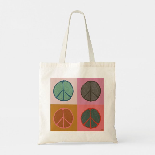 Tote Bag Pop de paix de la souche d'arbre (Dos)