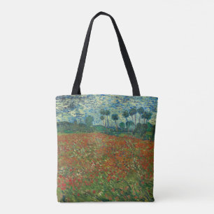 Tote Bag Poppy field by Vincent van Gogh Fine Art