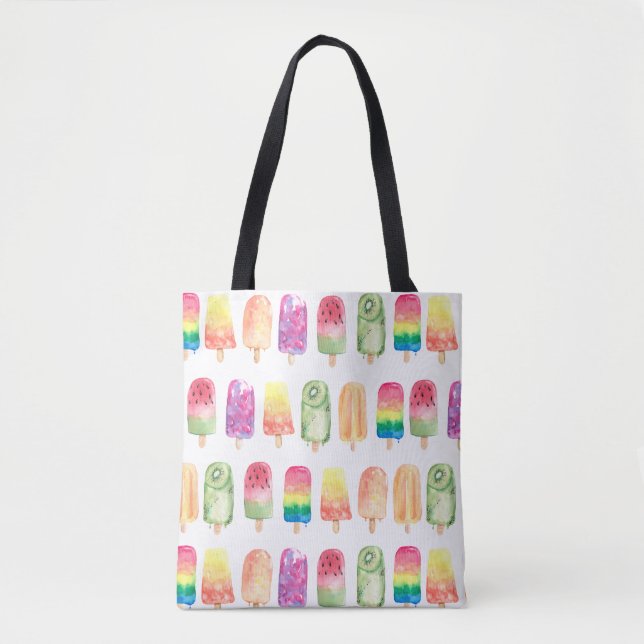 Tote Bag Popsicles d'aquarelle (Devant)