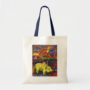 Tote Bag Porc avec des fleurs